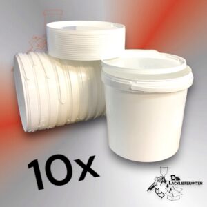 10X  Lack-Mischbecher 10L Eimer mit Deckel