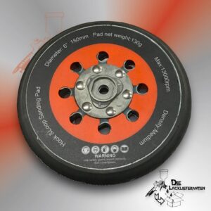 Stützteller, Schleifteller, Polierteller 150mm Klett für Elektro Exzenter