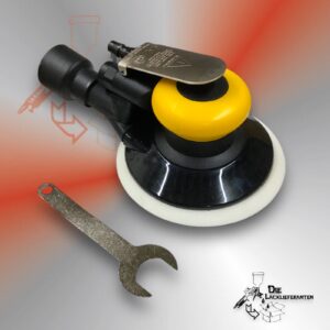 Exzenterschleifer, Pneumatisch Ø150 mm Schleifmaschine/Klett/Schleifpad inkl. Absaugung 2,5mm Hub #SAM00