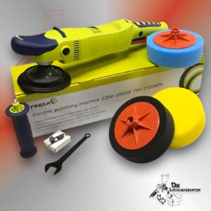 FINIXA Profi Poliermaschine POL55 + 3x Polierschwamm Hart/Mittel/Weich