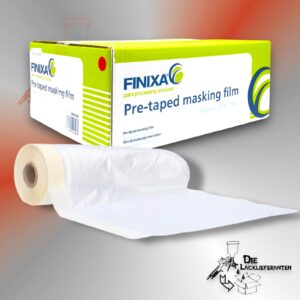 15x Finixa Abdeckfolie mit Klebeband, Lackierfolie Lackhaftend 180cmx25m #DAE180
