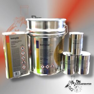 23L Simplex EP 1422 Grundierung  2K 3:1 Schwarz 15L + 5L Härter & 3L Verdünnung als Set !