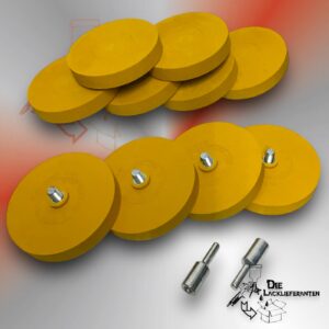 !!! ANGEBOT !!!10x Folienradierer + 2x Adapter für Bohrmaschine-Folienradierer
