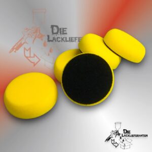 5X Polierschwamm ∅ 75mm Gelb Mittel Hart mit Klett