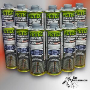 12X PETEC Steinschlag & Unterbodenschutz Grau 1L  #73310-12