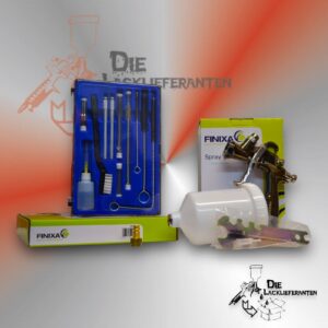 FINIXA Spritzpistole SPG500 + Reinigungssatz & Luftanschluss