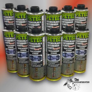 12x PETEC Steinschlag & Unterbodenschutz Schwarz  1L  #73210-12