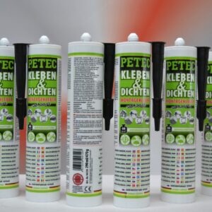 6x PETEC Montagekleber Schwarz - 290ml Art: 94729