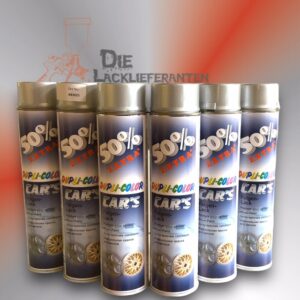 6X Dupli Color Cars Felgen Silber 600ml Spray-Dose Art. 693823