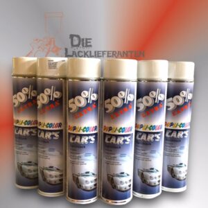 6X DupliColor Cars Weiß Glanz 600ml Spray-Dose ArtNr: 693885
