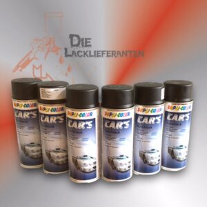 6X Dupli Color Cars Schwarz Seidenmatt 400ml Art. 652240
