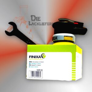 FINIXA Mini Exzenterschleifer, Pneumatisch Ø75mm Schleifmaschine/Klett/Schleifpad #SAM02