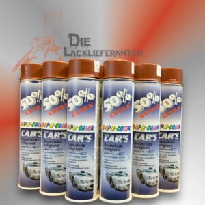 6X DupliColor Rostschutz / Grundierung Rot / Rotbraun 600ml Spray-Dose ArtNr: 730221