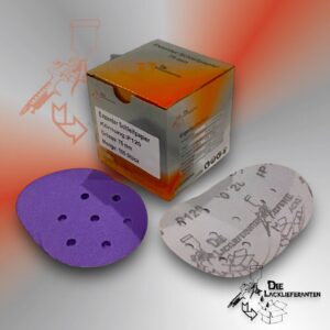 100X Exzenter Schleifpapier / Klett-Schleifscheibe P120 Ø 75mm Folienträger, 7 Loch Absaugung, Schleifkorn Keramikmischung #Q22T75P120