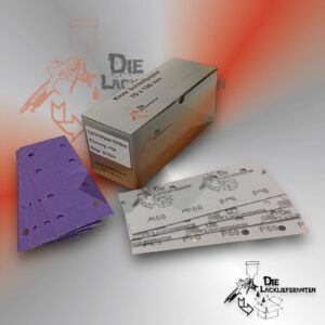 50X Klotz Schleifpapier / Klett-Schleifstreifen P60 70x198mm Folienträger, 8 Loch Absaugung, Schleifkorn Keramikmischung #Q22T70X198P60