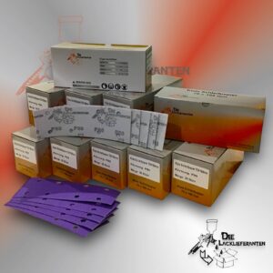 500X Klotz Schleifpapier / Klett-Schleifstreifen P80 70x198mm Folienträger, 8 Loch Absaugung, Schleifkorn Keramikmischung #Q22T70X198P80