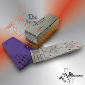 100X Klotz Schleifpapier / Klett-Schleifstreifen P400 70x198mm Folienträger, 8 Loch Absaugung, Schleifkorn Keramikmischung #Q22T70X198P400