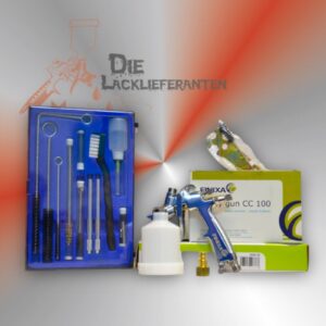 FINIXA Spritzpistole Spot-Repair SPG100 + Düsensatz 0.8mm, Reinigungssatz & Luftanschluss